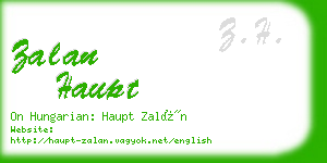 zalan haupt business card